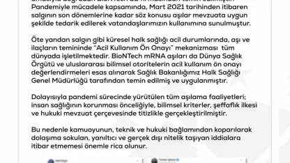 DMM’den "Türkiye’ye BioNTech aşısı gelmedi" iddialarına yalanlama