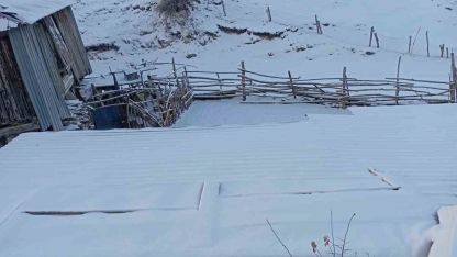 Beypazarı’nda kar yağışı etkili oldu