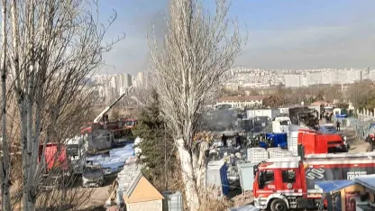 Ankara’da alkol yüklü tırlar alev aldı