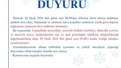 Kırşehir’de motokuryelerin trafiğe çıkışına kısıtlama getirildi