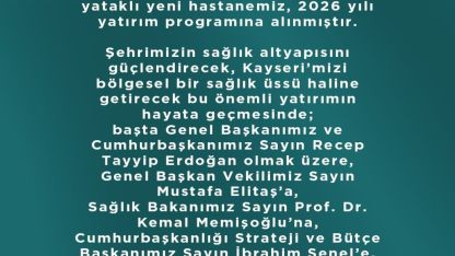 Hüseyin Okandan: "800 yataklı yeni hastanemiz hayırlı olsun"