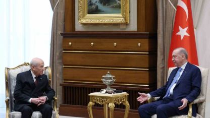 Cumhurbaşkanı Erdoğan, Devlet Bahçeli ile bir araya geldi