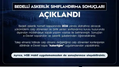 Bedelli askerlik sınıflandırma sonuçları açıklandı