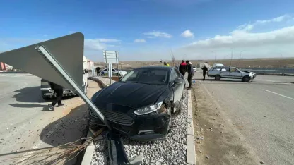 Karaman’da ters yöne giren otomobil kazaya yol açtı