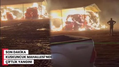 EREĞLİ – KUSKUNCUK MAHALLESİ’NDE ÇİFTLİK YANGINI 🔥