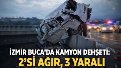 İzmir Buca’da Freni Boşalan Kamyon Dehşet Saçtı: 2’si Ağır 3 Yaralı