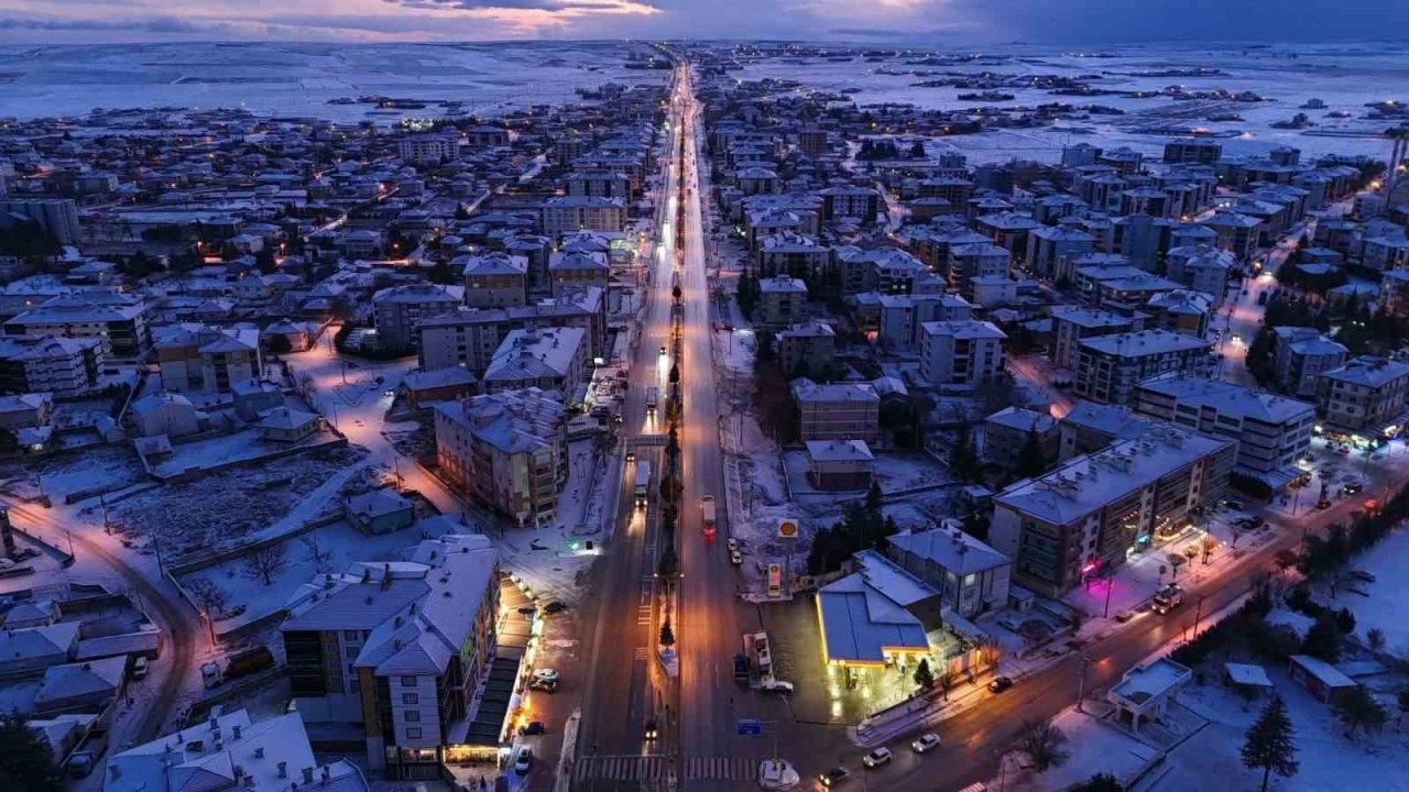 Kulu’da kar yağışı etkili oldu