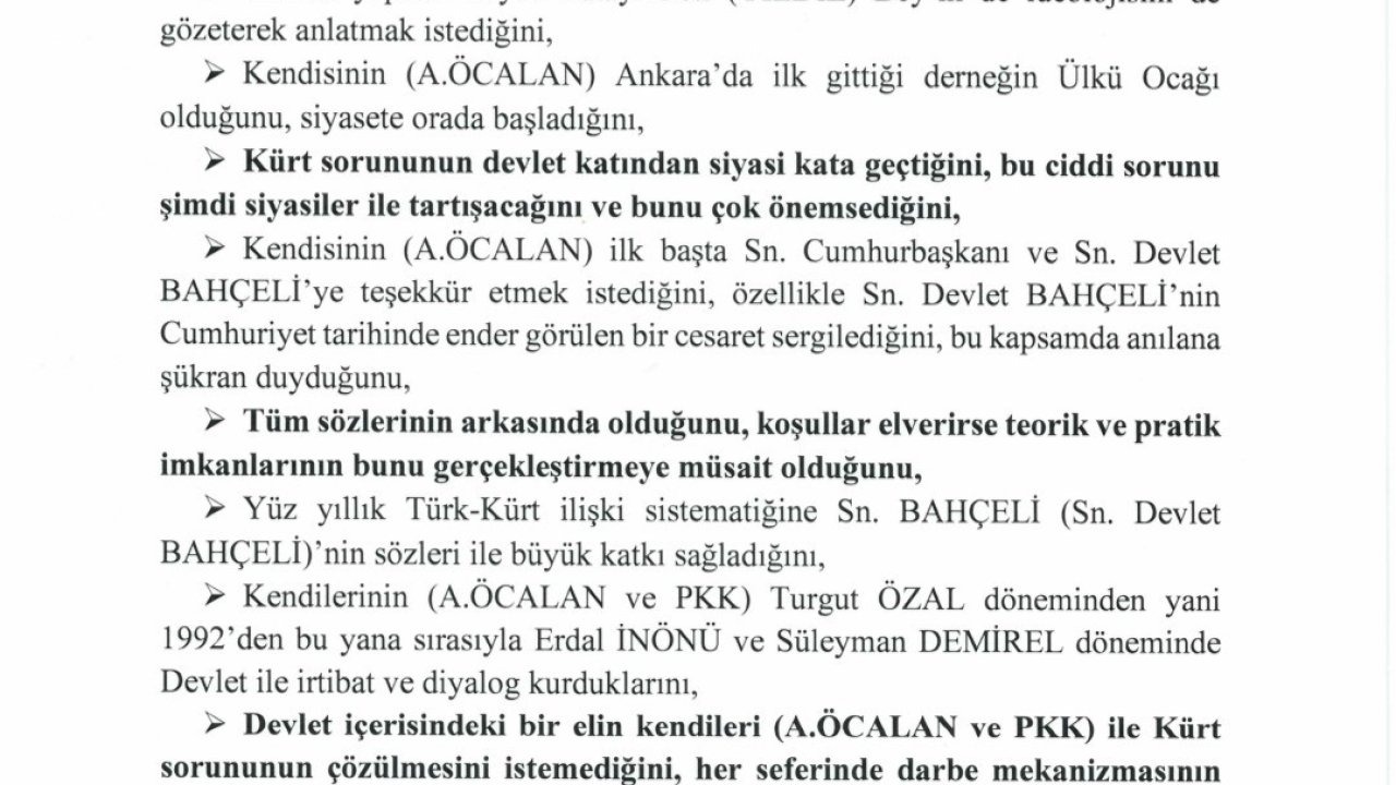 TBMM, İmralı görüşmesinin tutanaklarını yayımlandı
