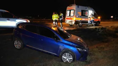 Kontrolden çıkan otomobil şarampole devrildi, sürücü kayıplara karıştı