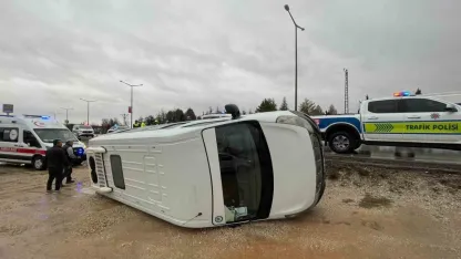 Karaman’da okul servisi şarampole devrildi