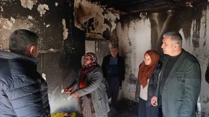 Niğde’de yangın çıkan evde inceleme yapıldı