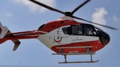 Çankırı’da ambulans helikopter inme geçiren hasta için havalandı