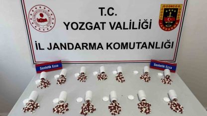 Yozgat’ta toplam 745 adet sentetik ecza hap ele geçirildi