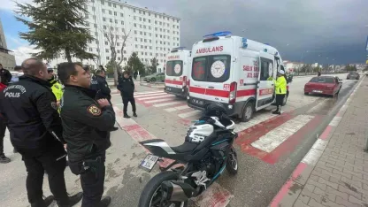 Karaman’da motosiklet otomobile çarptı: 1 yaralı