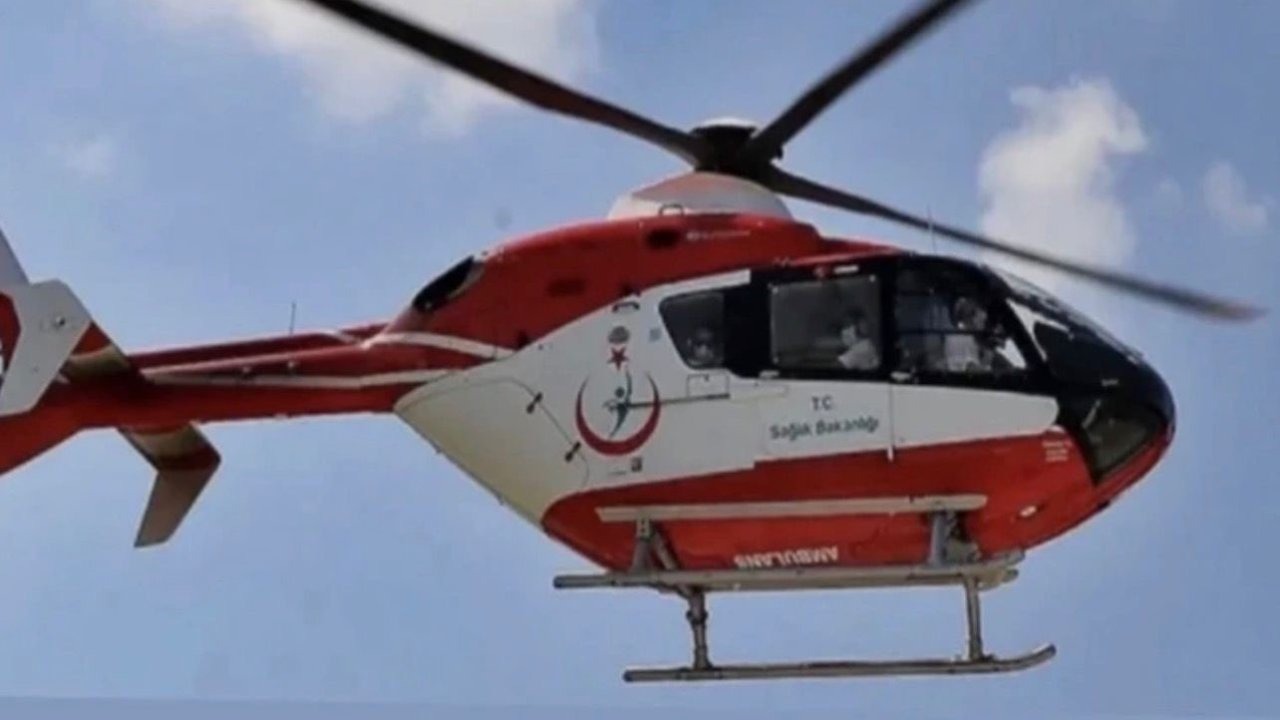 Çankırı’da ambulans helikopter inme geçiren hasta için havalandı