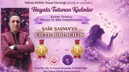 Karamanlı Şair ve Yazar İbrahim ŞAŞMA’ya Çifte Birincilik