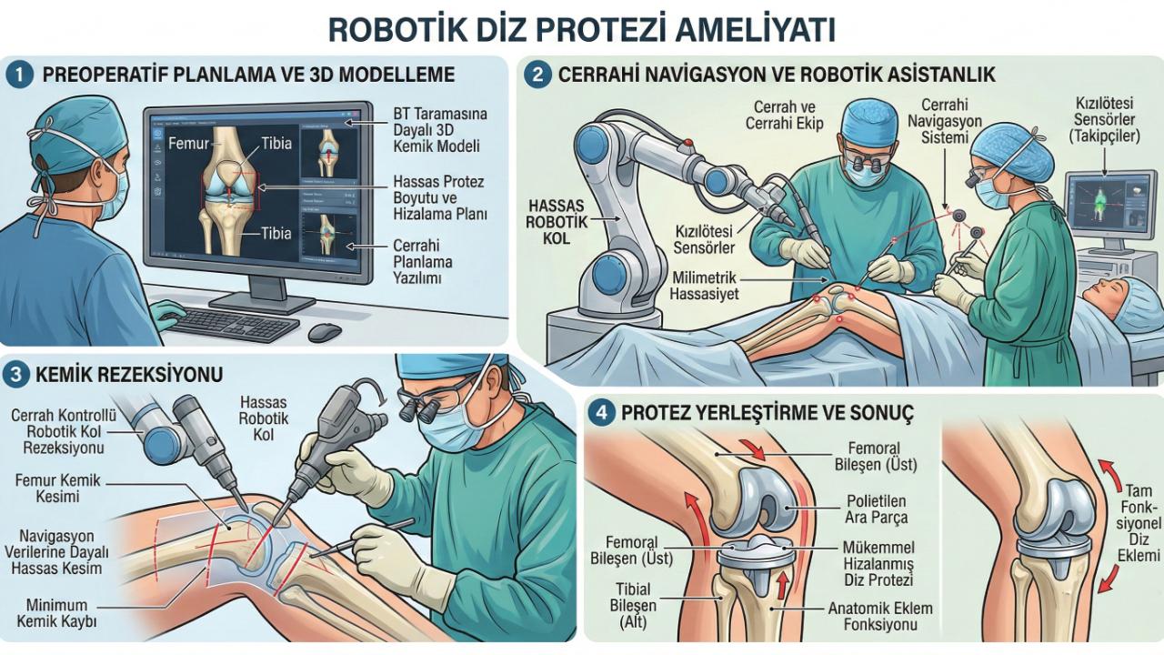 Kusursuz Hassasiyet ve Hızlı İyileşme: Robotik Diz Protezi Cerrahisi