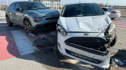 Karaman’da yaşanan kaza ucuz atlatıldı