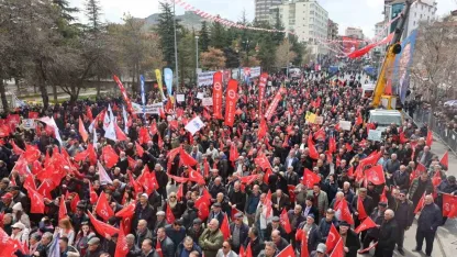 Özgür Özel’in Nevşehir mitingine pankart damga vurdu
