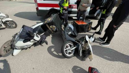 Karaman’da motokuryeler çarpıştı: 2 yaralı