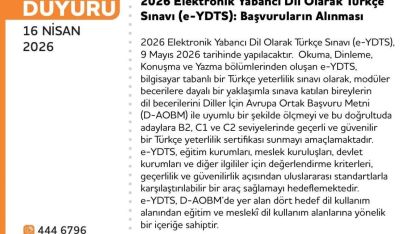 ÖSYM’den Türkiye’de bir ilk: e-YDTS başvuruları açıldı