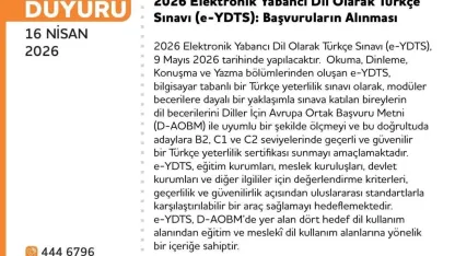 ÖSYM’den Türkiye’de bir ilk: e-YDTS başvuruları açıldı