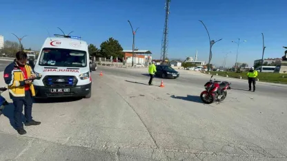 Karaman’da motosiklet kazası kamerada: 1 yaralı