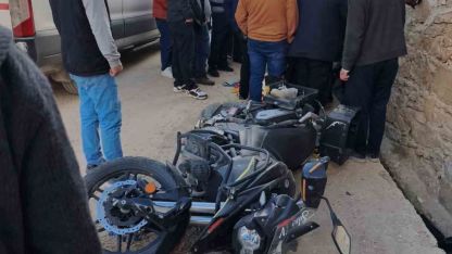 Sarıveliler’de motosiklet kazası: 1 yaralı