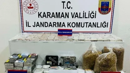Karaman’da Jandarma’dan Kaçak Tütün ve Uyuşturucu Operasyonu