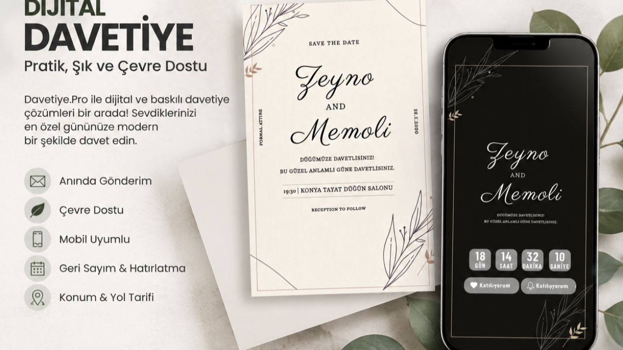 Düğün Davetiyesi ve Dijital Davetiye – Davetiye.pro