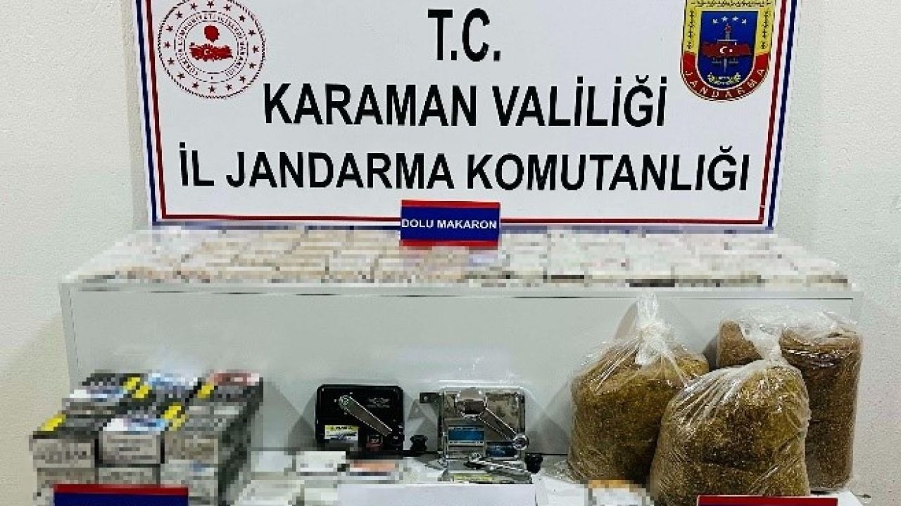 Karaman’da Jandarma’dan Kaçak Tütün ve Uyuşturucu Operasyonu