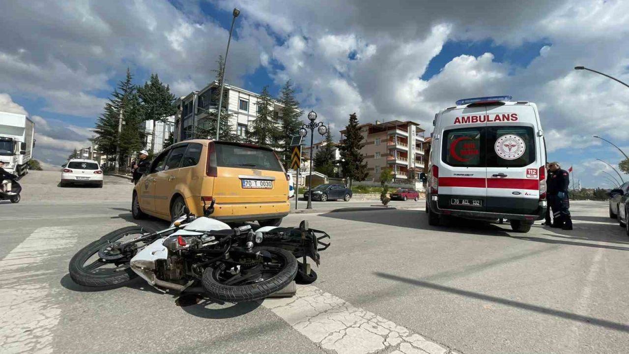 Karaman’da motosiklet kazası: 1 yaralı