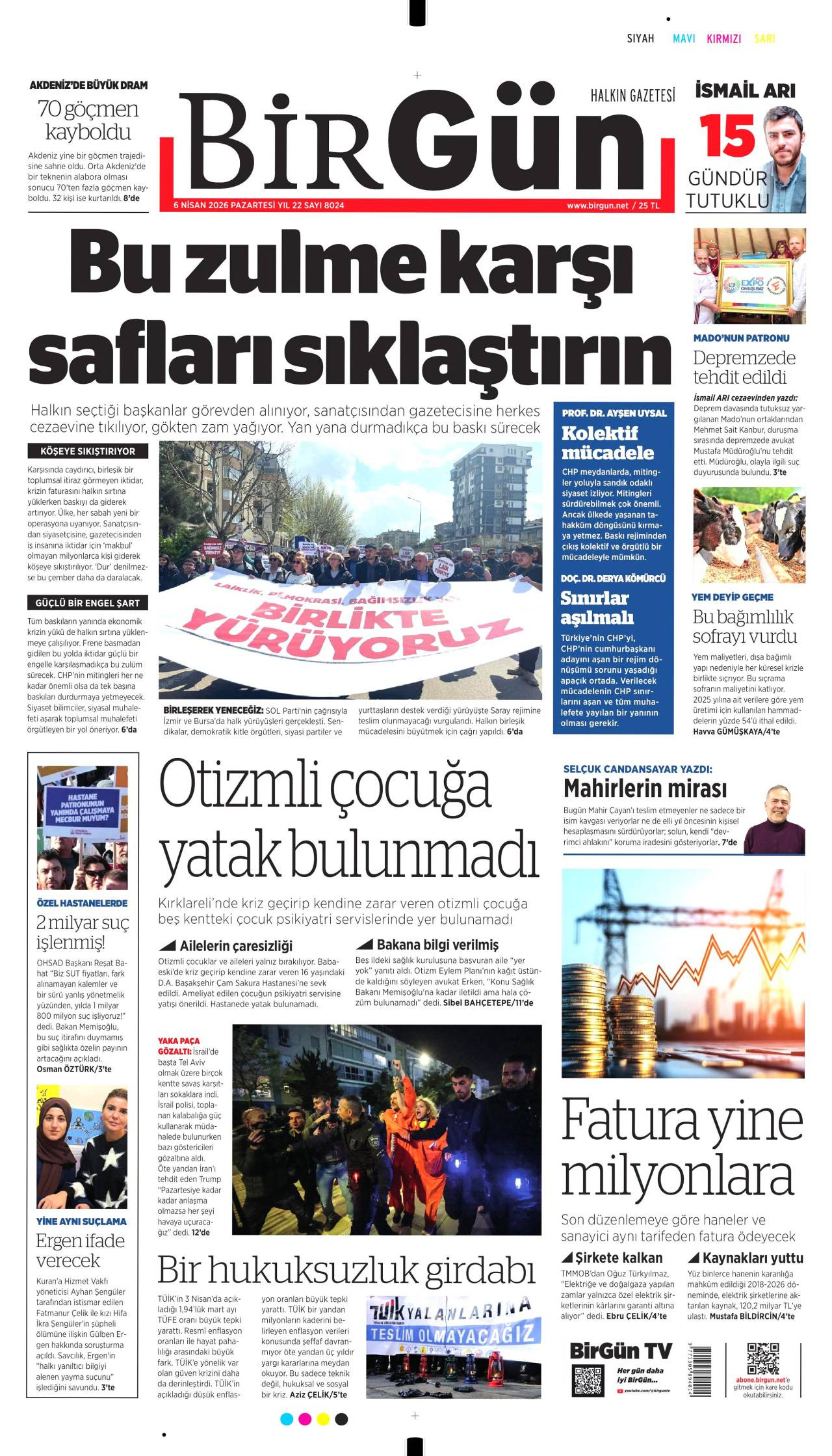 Birgün Gazetesi Gazete Manşeti