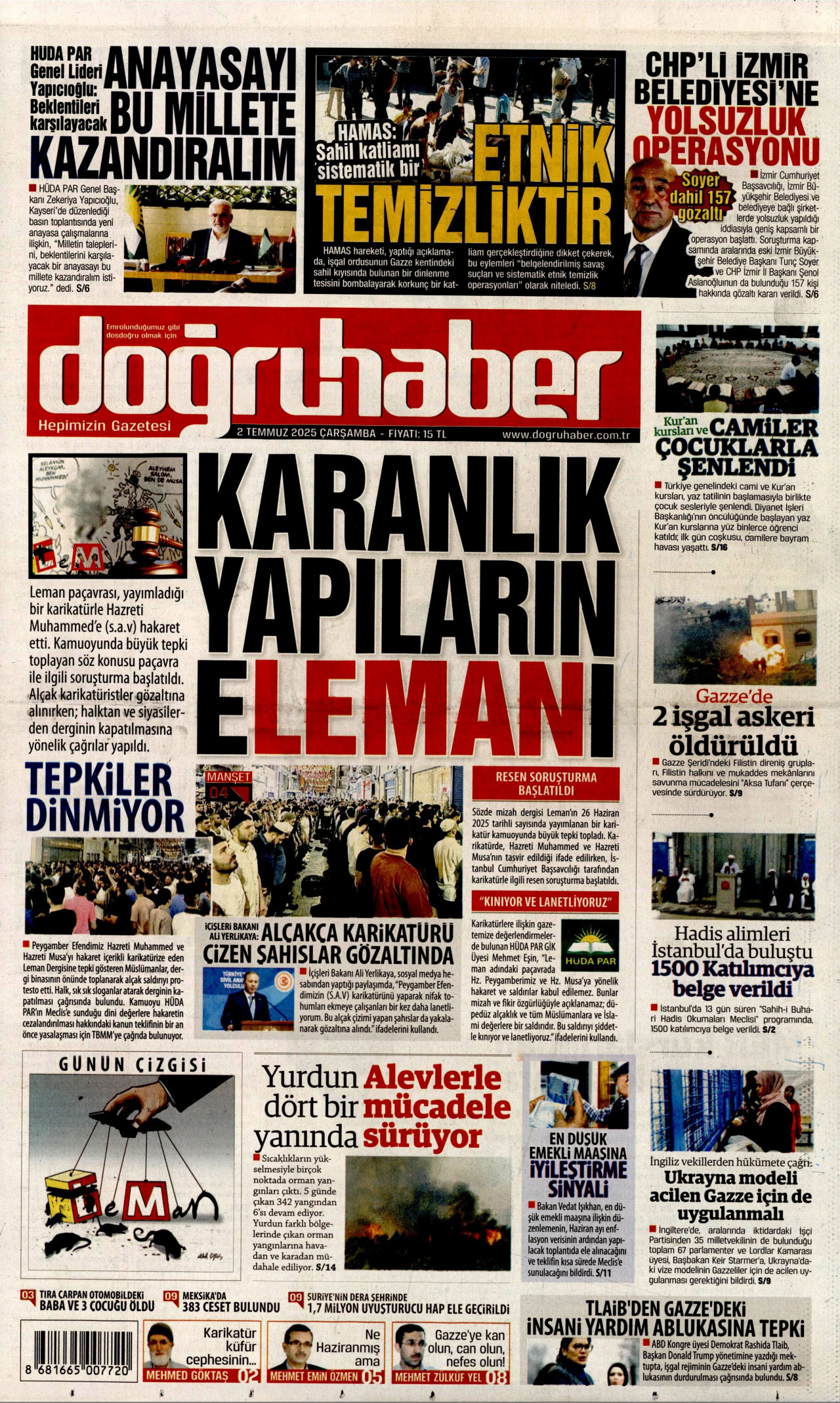 DOĞRU HABER Gazete Manşeti