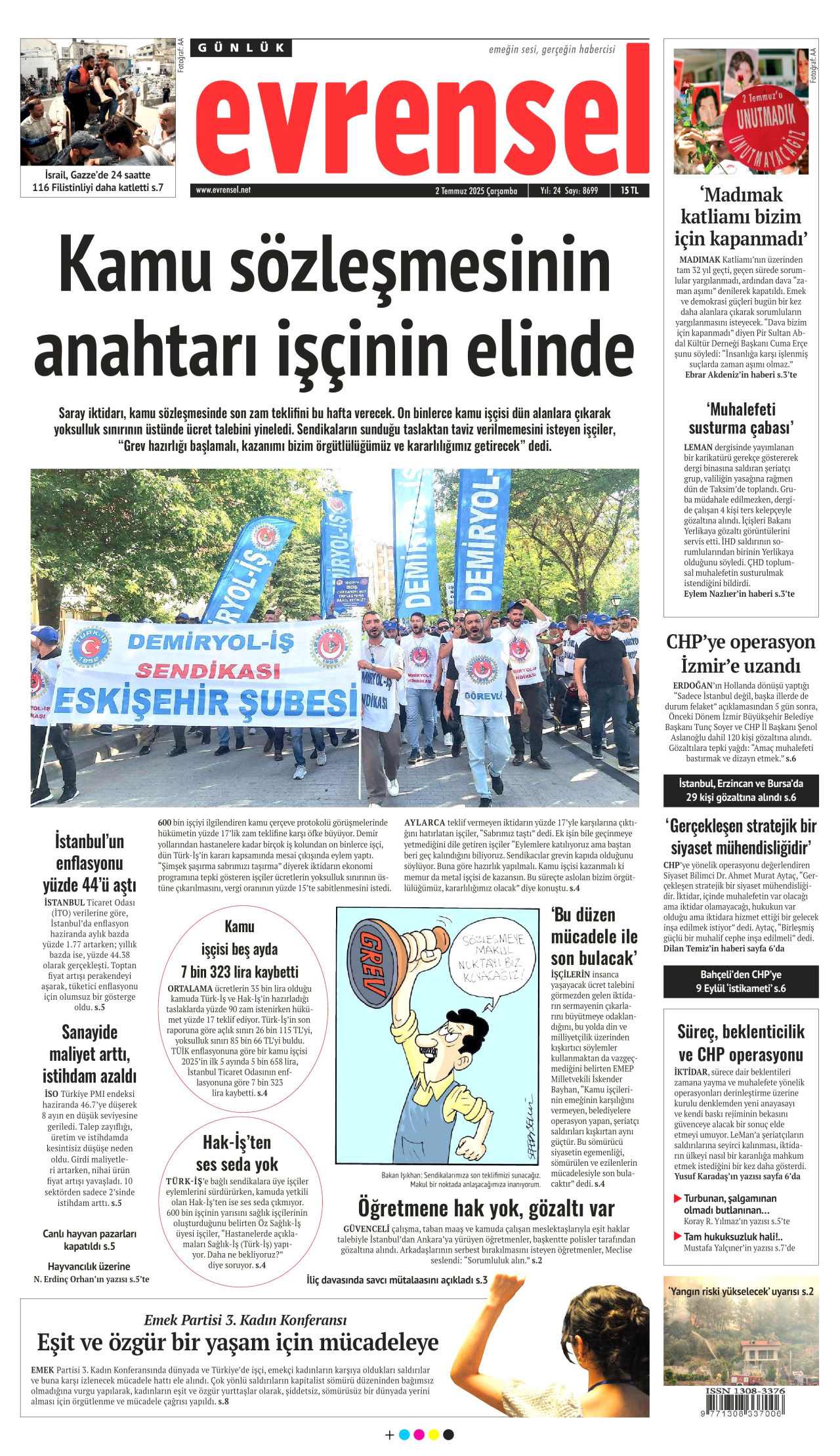 EVRENSEL Gazete Manşeti