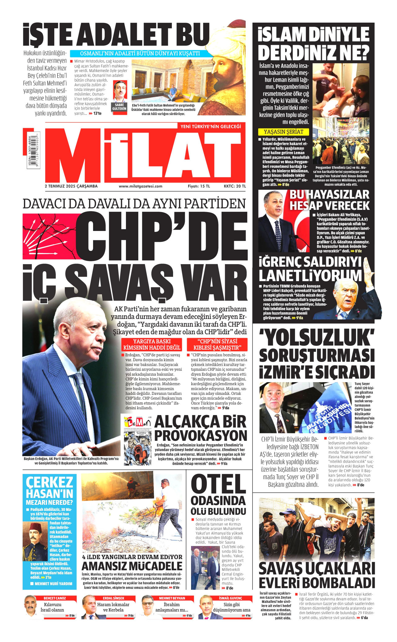 MİLAT Gazete Manşeti