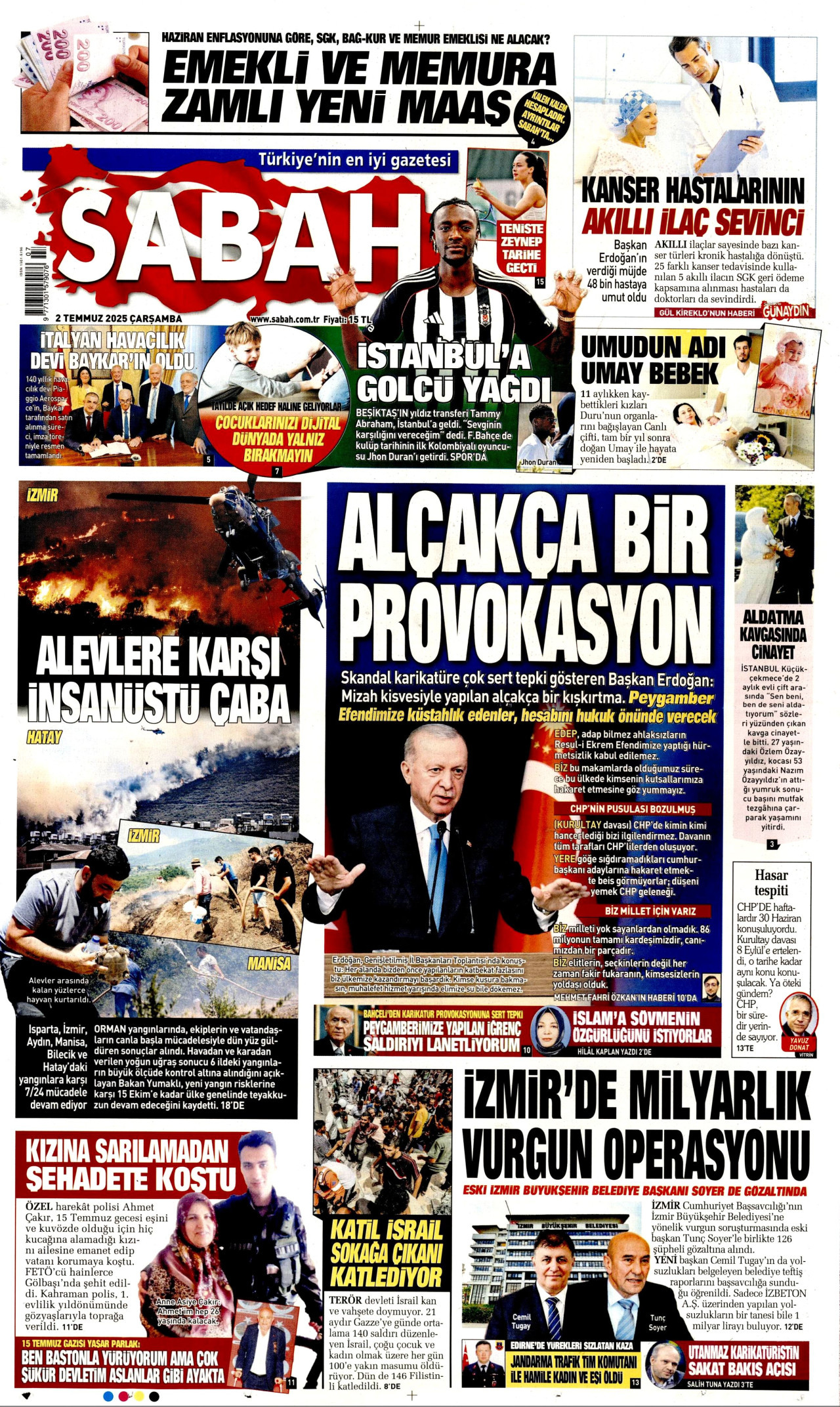 SABAH Gazete Manşeti