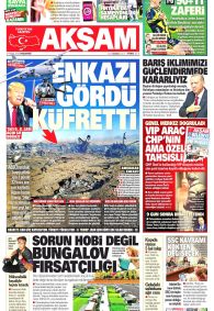 Akşam Gazetesi Gazete Manşeti