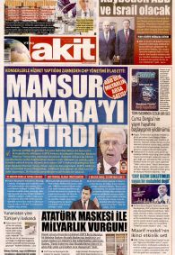Yeni Akit Gazetesi Gazete Manşeti