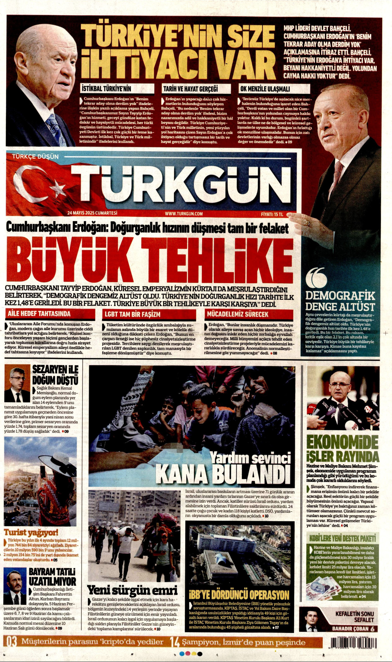TÜRKGÜN Gazete Manşeti